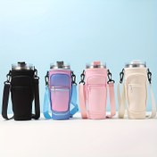 Resim İki Saklama Cebi Olan Buzluk Bardak Tutucu - 30oz ve 40oz Kaplar İçin Uygun 