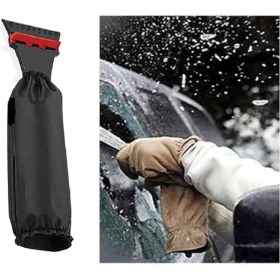 Resim FourForce Eldivenli Araç Oto Buz Kazıyıcı Kırıcı Silikonlu Cam Kar Silici Temizleyici Buz Kırıcı Cam Temizleyici 