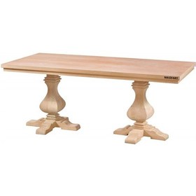 Resim Masifart Ponth 140 Lık Mudo Dikdörtgen Masa Cilasız Ham Ham 