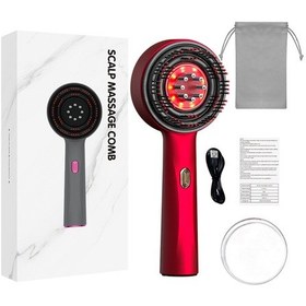 Resim Samdoo Evde Kullanan Akıllı Saç Taraması: Kafa Derisi Masajı, Bakım Serumu Uygulama Ve Kırmızı Işık İle Saç Dökülmesini Engelle 