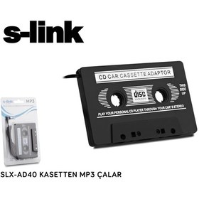 Resim S-Link Slx-Ad40 Mp3 Player Araç Kaset Adaptörü 