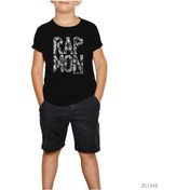 Resim Bts Rap Monster Siyah Çocuk Tişört Siyah 