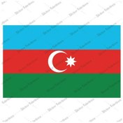 Resim Azerbaycan Bayrağı Sticker 00702 