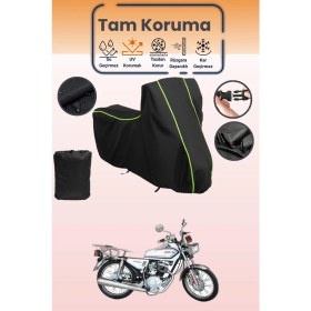 Resim Dokaca Neo Siyah Neon Fitilli Kuba Çita 100 Uyumlu Motor Branda, Koruyucu Örtü, Motosiklet Brandası 