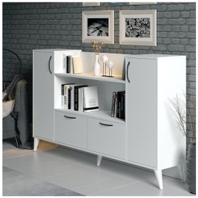 Resim Dufon 4 Kapaklı 10 Bölmeli Kitaplık, Konsol 