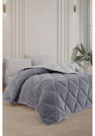 Resim Formeya Battal Boy Lüx Welsoft Çift Taraflı Yorgan - Gri 