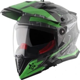 Resim Axor X-Cross Nardo Gri Vizörlü Full Face Kapalı Cross Kask 