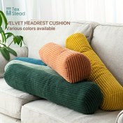 Resim TEXSTEAD Lüks Ekstra Uzun Yastık Kılıfları İç Dolgulu - Yeşil, Sarı, Turuncu, Kahverengi, Gri, Bej, Beyaz, Siyah ve Lacivert Renklerde Peluş Hafif Kadife Minder | Tüm Sezonlar İçin Dekoratif Kanepeliğe Ayrıntısı, Çamaşır Makinesinde Yıkanabilir Fiber Dolgu, Çizgi Desenli, Cip Kapamalı, Çok Amaçlı Ev Dekoru Zengin Tonlarda 