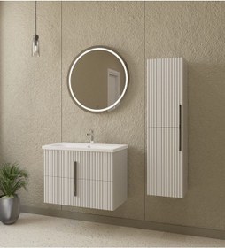 Resim Cosmo 80 Cm Beyaz Banyo Dolap Takımı 