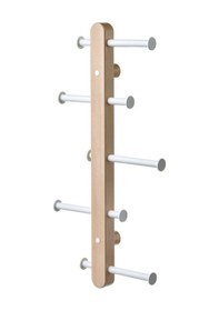 Resim 5 Kollu Duvar Askısı 60x37 Cm İkea Duvar Kancası Askılık Portmanto Ahşap Natürel 