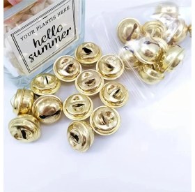 Resim Ozn Aksesuar Gold Kulplu Çan, Zil, Hayvan Tasma Zili, Amigurumi Zili, Kına Gecesi Tef Yapımı Zili 30MM (20 Adet) 