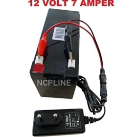 Resim NCP Akülü Araba Aküsü 12 Volt 7 Amper Pilsan ve Benzeri Modeller İçin Şarj Seti 