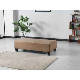 Resim Meşe Home Puzzle Kılıflı Süngerli Nubuk Kumaş Plastik Ayak Puf Açık Kahve 