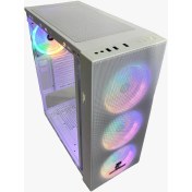 Resim Metra Shop Wmesh Beyaz 4X120MM Rainbow Fan Atx Oyuncu Bilgisayar Kasası 