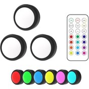 Resim Jeehugo 3'lü Rgb Renkli Dolap Aydınlatması Seti - Uzaktan Kumanda, Parlaklık Ayarlama, Zamanlama Ve 13 Renk Seçeneği 0.6w Diğer 