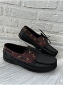 Resim Dx220 Dexter Tarzı, Hakiki Deri Erkek Ayakkabı, Kokulu Taban Siyah - Bordo 