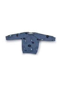 Resim Erkek Bebek Dinazor Baskılı Pamuklu Eşofman Takım-15176 İndigo 