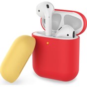 Resim AirPods Kılıf Koruyucu Case Silikon Mat Yedek Kapak Hediyeli PT-38 