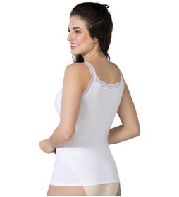 Resim Beyaz Mı Emay 1411 Modal Cotton Dantelli Atlet Beyaz 