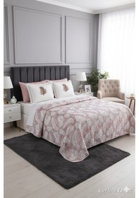 Resim Palmiye 7 Parçalı Gelin Pike Takımı Çift Kişilik Kiremit Kiremit 