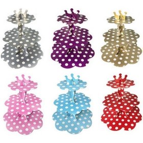 Resim Cup Cake Standı Puantiyeli Karton Kırmızı Pk:1 +3 