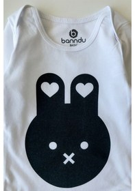 Resim Banndu Bebek Body - Mini Rabit Beyaz 