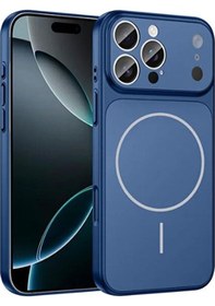 Resim Apple Uyumlu iPhone 11 Ag Glass Koruyucu Kılıf 17 Pro Max Görünümlü Lacivert 