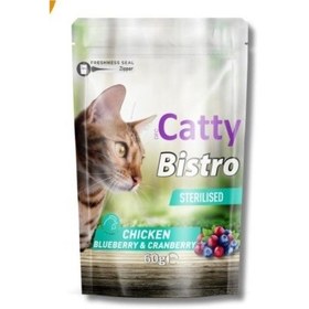 Resim Catty Bistro Sterilised Tavuklu Kedi Ödülü 60gr 
