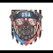 Resim Reysa Tasarım Köpek 10x10 cm Renkli Sticker 