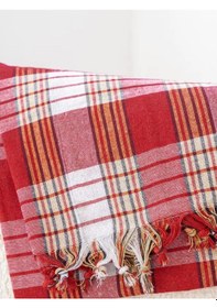 Resim Varol 4 Adet Klastik Pamuk Peştemal Geleneksel Hamam Peştemali Kırmızı 