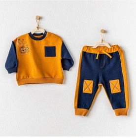 Resim Andywawa Lion 2'li Bebek Takımı AC24194 Hardal - Lacivert 