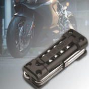 Resim 1 adet 16'sı-1 Çok Amaçlı Tool Kit, Ağır Hizmet Çeliği Taşınabilir Onarım Seti Araç, Outdoor Bisiklet ve Motosiklet Bakımı için - Tornavida, Pense, Pense, Hex Anahtarlar, Torx & Phillips Sürücüler, Şarj Edilmemiş Güç Modu, Pil Gerekmez 
