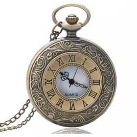 Resim keyfim shop Kişiye Özel Retro Roma Rakam Görünümlü Quartz Köstekli Saat 