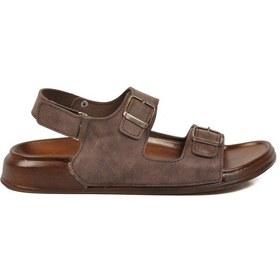 Resim Pierre Cardin Kahve Cırtlı Hafif Erkek Sandalet Pc-7924 M 