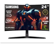 Resim Samsung Essential S36G LS24D366GAUXUF 24''100 HZ 4 MS HDMI+D-SUB FULL HD Curved Monitör 