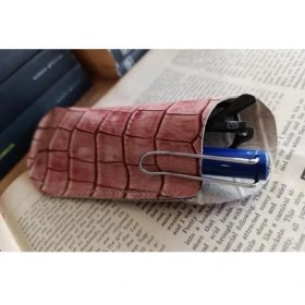 Resim Mahfuz Hakiki Deri Tamamen Emeği 17,5 x 7 cm Gözlük Kılıfı - Kalem Kutu NLU402 