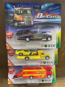 Resim Diecast Metal Çekici Araba Taşıyıcı Kamyonlar Araba Taşıyan Tır 3lü Set Kampanya 