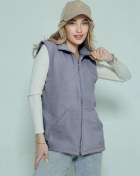 Resim Usman A.z Kadın Uzun Polar Büyük Beden Yelek 480888283 Açık Gri 