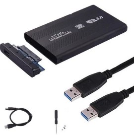 Resim TCL Sata 2.5" USB 3.0 Harici SSD Harddisk Taşınabilir HDD Kutusu Siyah 