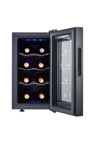 Resim GÜMRÜK BEY Termoelektrik Şarap Soğutucu | 8 Şişe Kapasiteli | 23 Litre 8-18°C Temperli Cam Şarap Saklama Dolabı 