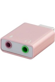 Resim Hadron Ses Kartı 7.1 USB Ses Kartı Pembe Sound Card USB 7.1 HN2218 
