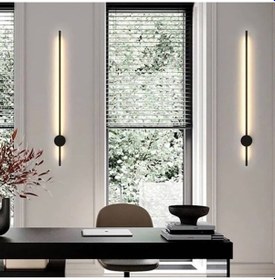 Resim Led Duvar Aplik Çubuk Siyah 