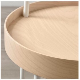 Resim IKEA Kulplu Sehpa Beyaz Renk Meridyendukkan 38 Cm Metal-taşınabilir Sehpa 