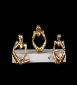 Resim 3lü Düşünen Adam Biblo Gold Diğerleri 