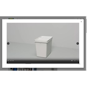 Resim Açık Gri 22 Lt Atık Ayırma Kutusu, Şık ve Kullanışlı Tasarım 