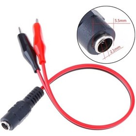 Resim 2.1mm Adaptör Krokodil Kablo Standart Dc Dişi Güç Kaynağı Timsah 