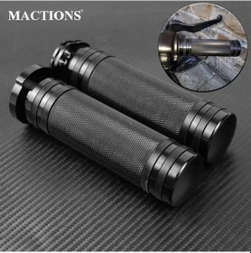 Resim Dashanshop 2 Adet Siyah Su Geçirmez Motor Tutacakları Sporster Dyna Touring 25mm 