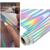 Resim Hologram Gökkuşağı Araç Motosiklet Kaplama Folyosu 30cm X 2 Metre 