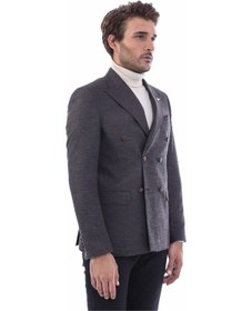 Resim Wessi Kruvaze Slim Fit Erkek Kahverengi Ceket Kahverengi 