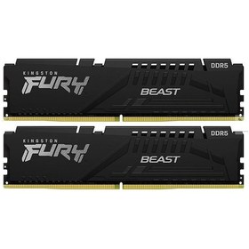 Resim Kingston Fury Beast Expo 64GB DDR5 6000MHz CL36 Performans Ram Kit (2x32GB) 